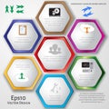 Vector circle hexagon infographic. Royalty Free Stock Photo