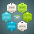 Vector circle hexagon infographic. Template for Royalty Free Stock Photo