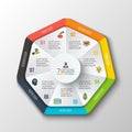 Vector circle infographic. Royalty Free Stock Photo