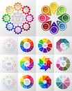 Vector circle infographic set. Royalty Free Stock Photo