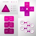 Vector circle infographic set. Royalty Free Stock Photo