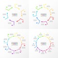 Vector circle infographic set. Royalty Free Stock Photo