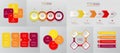 Vector circle infographic set. Royalty Free Stock Photo