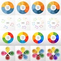 Vector circle infographic set. Royalty Free Stock Photo