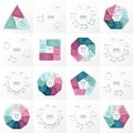 Vector circle infographic set. Royalty Free Stock Photo