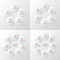 Vector circle infographic set. Royalty Free Stock Photo