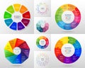 Vector circle infographic set. Royalty Free Stock Photo