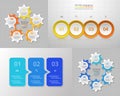 Vector circle infographic set. Royalty Free Stock Photo