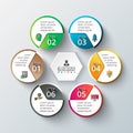 Vector circle infographic. Royalty Free Stock Photo