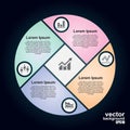 Vector circle infographic. Template for cycle diagram. Royalty Free Stock Photo