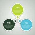 Vector circle infographic. Template for diagram, graph, presentation and chart. Business concept with three options, parts, steps Royalty Free Stock Photo