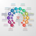 Vector circle infographic template for graphs, charts, diagrams