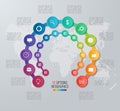 Vector circle infographic template for graphs, charts, diagrams. Royalty Free Stock Photo