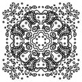 Vector circle of mandala with turtle ornament pattern. Royalty Free Stock Photo