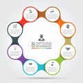 Vector circle metaball infographic. Royalty Free Stock Photo