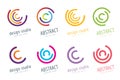 Vector circle ring logo design. Abstract flow icon