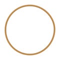 Vector circle rope frame, made of fabric Royalty Free Stock Photo