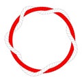 Simple Vector, Circle Shape, from 2 Red and WhiteRope, for 17 August Event, Indonesia Independence Day Element Design Royalty Free Stock Photo