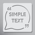 Vector Circle Speech Bubble Quote Blank Template. Royalty Free Stock Photo