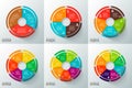 Vector circles with arrows for infographic. Royalty Free Stock Photo