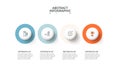 Vector circles with shadows. Infographic template with 4 opions or steps Royalty Free Stock Photo