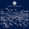 Vector circuit board, digital technologies abstraction. Computer microprocessor scheme, futuristic design. Microprocessor scheme Royalty Free Stock Photo