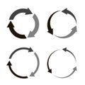 Vector circular arrow icon. Repeat and reload icon. Symbol of rotation and recycling Royalty Free Stock Photo