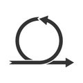 Vector circular arrow icon. Simple stock design