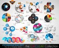 Vector Circular Infographics BIG collection for your graphs