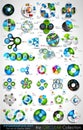 Vector Circular Infographics BIG collection for your graphs Royalty Free Stock Photo