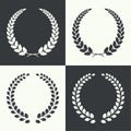 Vector circular laurel wreath