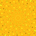 Vector circular yellow sesame cookie pattern