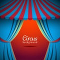 Vector circus background with open tent Royalty Free Stock Photo
