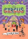 Vector circus poster design - Coming To Town Royalty Free Stock Photo