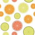 Vector citrus seamless background