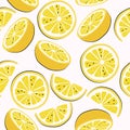 Vector citrus seamless background