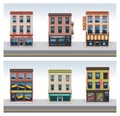 Vector city buildings icon set