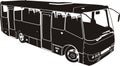 Vector city bus silhouette