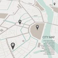 Vector city map Royalty Free Stock Photo