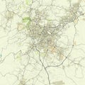 Map of Amman, Jordan Royalty Free Stock Photo