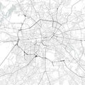 Vector city map of Berlin in black and white Royalty Free Stock Photo