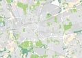 Vector city map of Dortmund, Germany