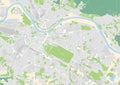 Vector city map of Dresden, Germany