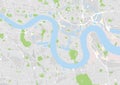 Vector city map of east central London, UK