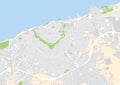 Vector city map of Heraklion, Greece