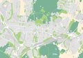 Vector city map of Karlsruhe, Germany