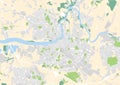 Vector city map of Limerick, Ireland