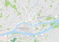 Vector city map of Nantes, France