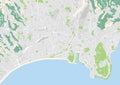 Vector city map of Nice, France