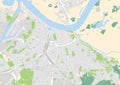 Vector city map of Nijmegen, Netherlands